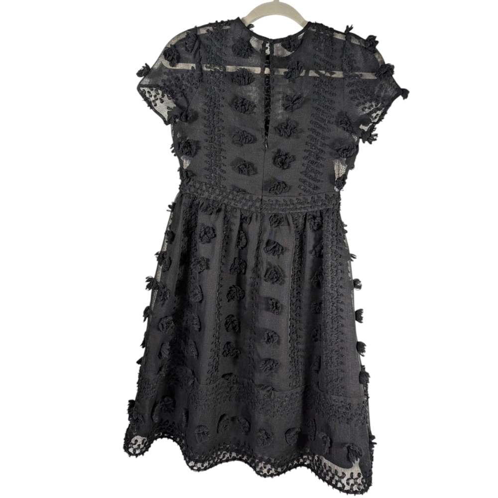 Anthropologie Sunday in Brooklyn Black Floral Appliqué Mini Dress - Picture 4 of 15